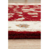 Red Beige Multi Colour Floral Patterned Hand Knotted Oriental Wool Silk Runner Rug - 5