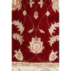 Red Beige Multi Colour Floral Patterned Hand Knotted Oriental Wool Silk Runner Rug - 6