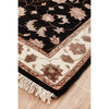 Black Beige Multi Colour Floral Patterned Hand Knotted Oriental Wool Silk Runner Rug - 2