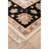 Beige Black Multi Colour Floral Patterned Hand Knotted Oriental Wool Rug - 2