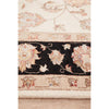 Beige Black Multi Colour Floral Patterned Hand Knotted Oriental Wool Rug - 4