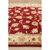 Red Beige Multi Colour Floral Patterned Hand Knotted Oriental Wool Silk Runner Rug - 4
