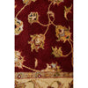 Red Beige Multi Colour Floral Patterned Hand Knotted Oriental Wool Silk Runner Rug - 6