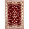 Red Beige Multi Colour Floral Patterned Hand Knotted Oriental Wool Rug - 1
