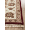 Red Beige Multi Colour Floral Patterned Hand Knotted Oriental Wool Rug - 3