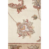Beige Multi Colour Floral Patterned Hand Knotted Oriental Wool Rug - 5