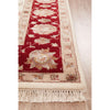 Beige Red Border Multi Colour Floral Patterned Hand Knotted Oriental Wool Rug - 3