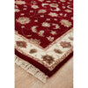 Red Beige Border Multi Colour Floral Patterned Hand Knotted Oriental Wool Runner Rug - 2