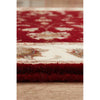 Red Beige Border Multi Colour Floral Patterned Hand Knotted Oriental Wool Runner Rug - 5