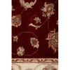 Red Beige Border Multi Colour Floral Patterned Hand Knotted Oriental Wool Runner Rug - 6