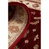 Red Beige Border Multi Colour Floral Patterned Hand Knotted Oriental Wool Runner Rug - 7