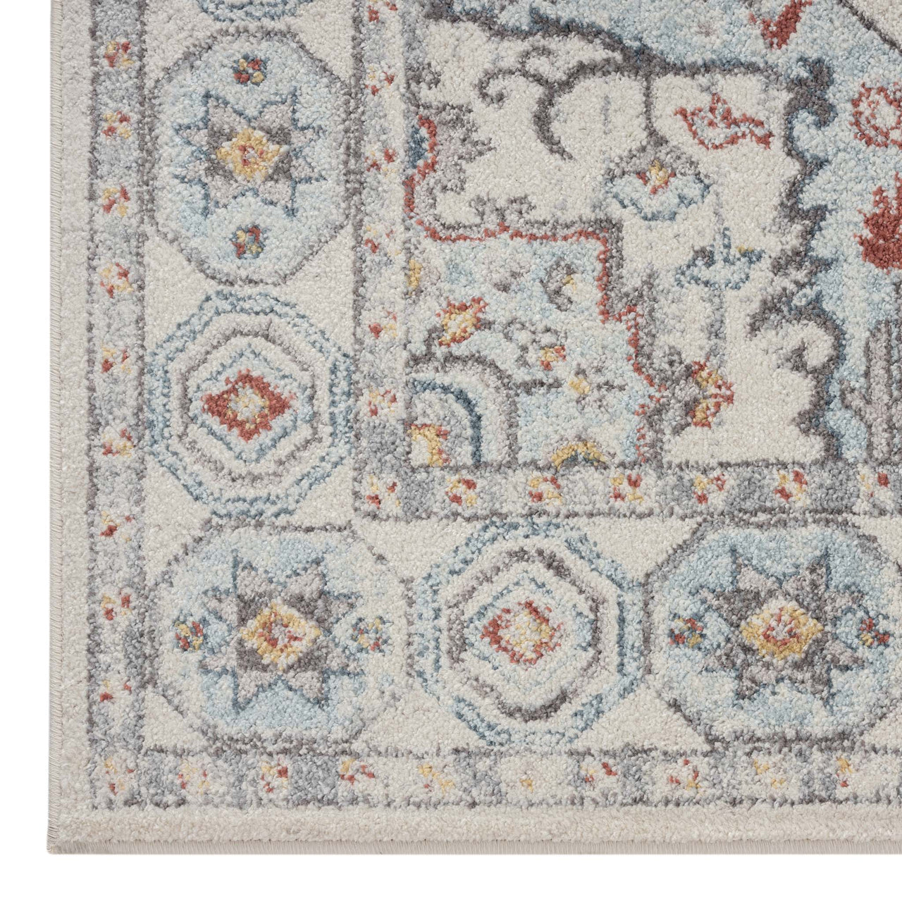 Blue Multi Color Pambula Blue Multi Geometric Runner Rug - Durable & Stylish – Rugs Of ...