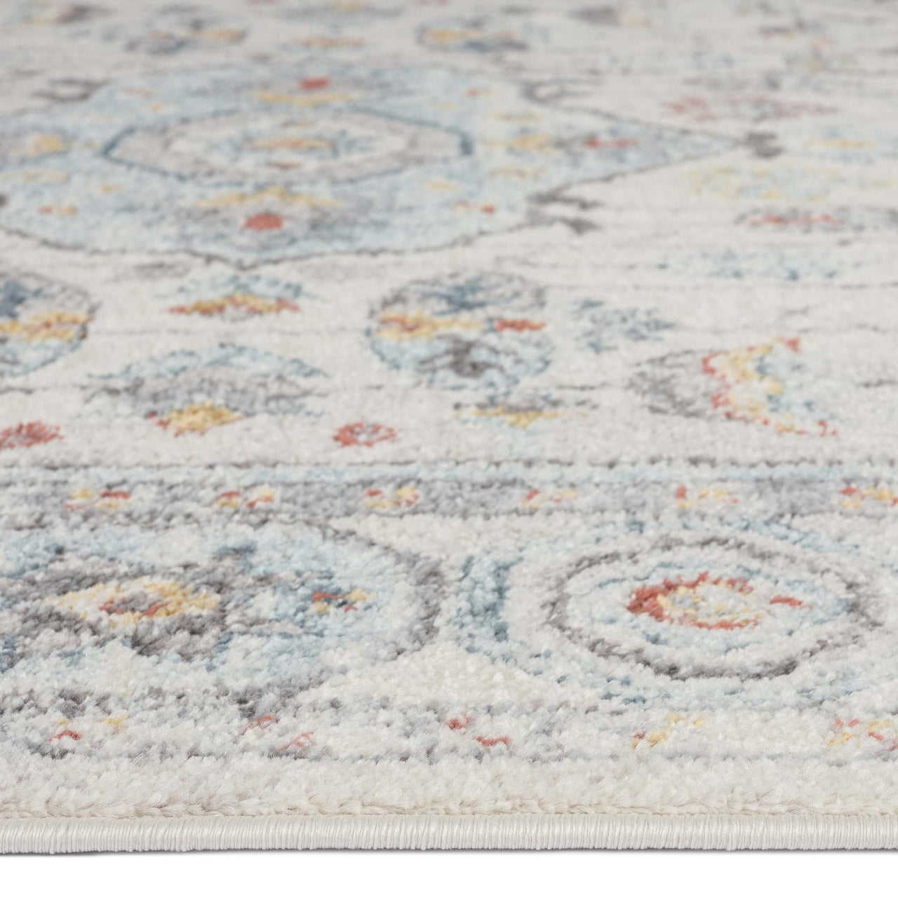 Blue Multi Color Pambula Blue Multi Geometric Runner Rug - Durable & Stylish – Rugs Of ...