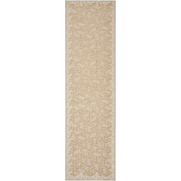 Kedron 1671 Indoor Outdoor Natural Cream Modern Polypropylene Runner Rug - Rugs Of Beauty - 1