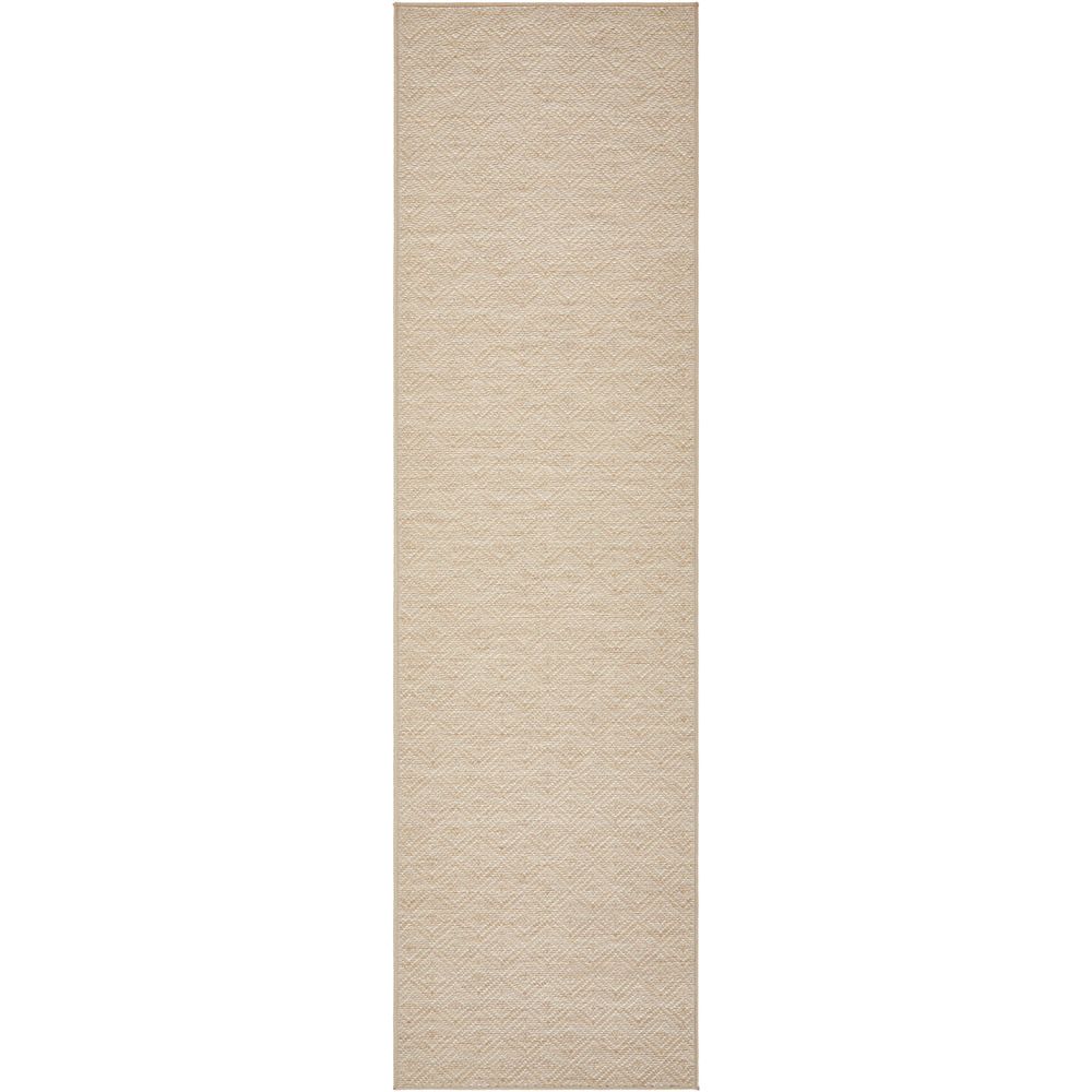 Kedron 1672 Indoor Outdoor Natural Cream Modern Polypropylene Runner Rug - Rugs Of Beauty - 1