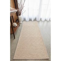 Kedron 1672 Indoor Outdoor Natural Cream Modern Polypropylene Runner Rug - Rugs Of Beauty - 2