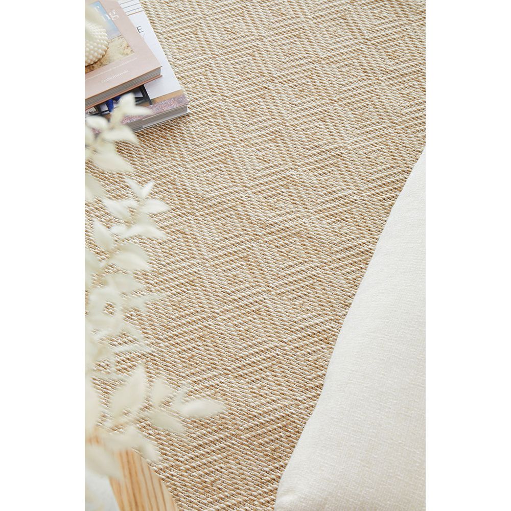 Kedron 1672 Indoor Outdoor Natural Cream Modern Polypropylene Runner Rug - Rugs Of Beauty - 3