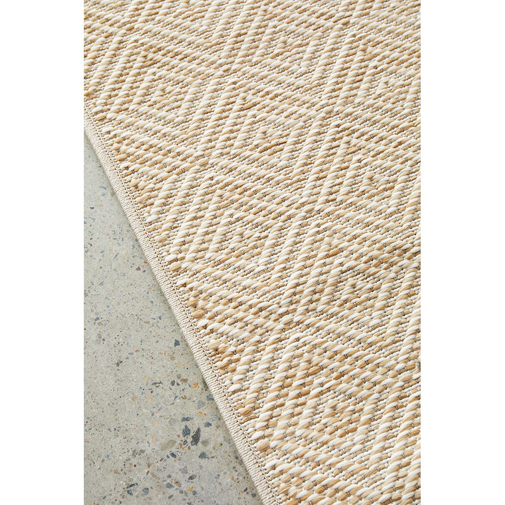 Kedron 1672 Indoor Outdoor Natural Cream Modern Polypropylene Runner Rug - Rugs Of Beauty - 5