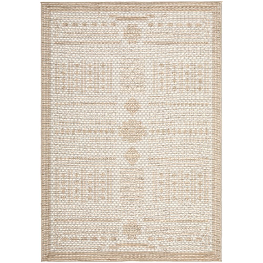 Kedron 1676 Indoor Outdoor Natural Cream Modern Polypropylene Rug - Rugs Of Beauty - 1