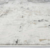 Grey multi-color textured modern abstract rug with subtle pastel and neutral tones.