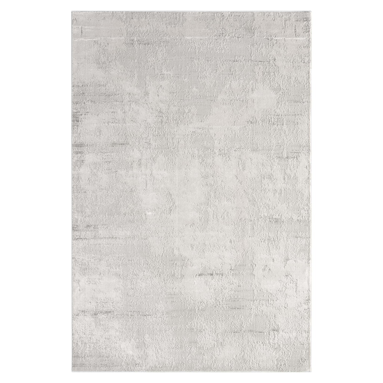 Light grey modern rug with subtle textured pattern and soft pile.