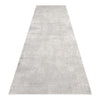 Light grey modern runner rug with subtle multi-textured pattern and soft pile.