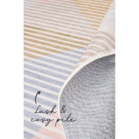 Kooringal 455 Multi Coloured Pastel Geometric Modern Machine Washable Rug - Rugs Of Beauty - 6