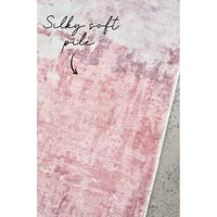 Kooringal 465 Pastel Pink Abstract Modern Machine Washable Rug - Rugs Of Beauty - 4