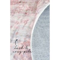 Kooringal 465 Pastel Pink Abstract Modern Machine Washable Rug - Rugs Of Beauty - 6