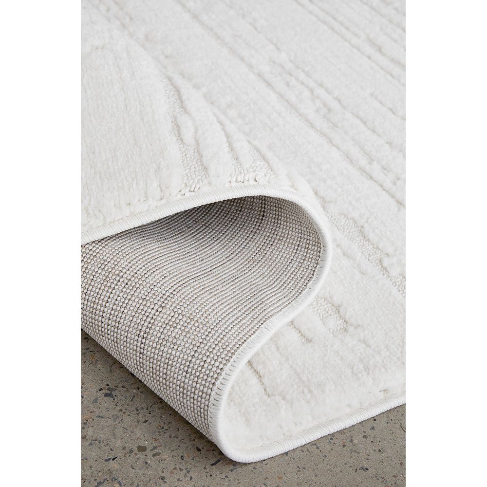 Porto 3426 White Patterned Modern Runner Rug - Rugs Of Beauty - 4