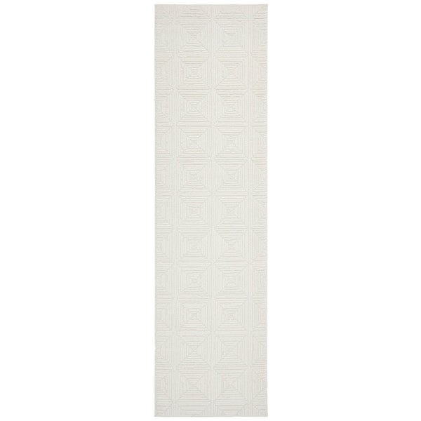 Porto 3428 White Patterned Modern Runner Rug - Rugs Of Beauty - 1