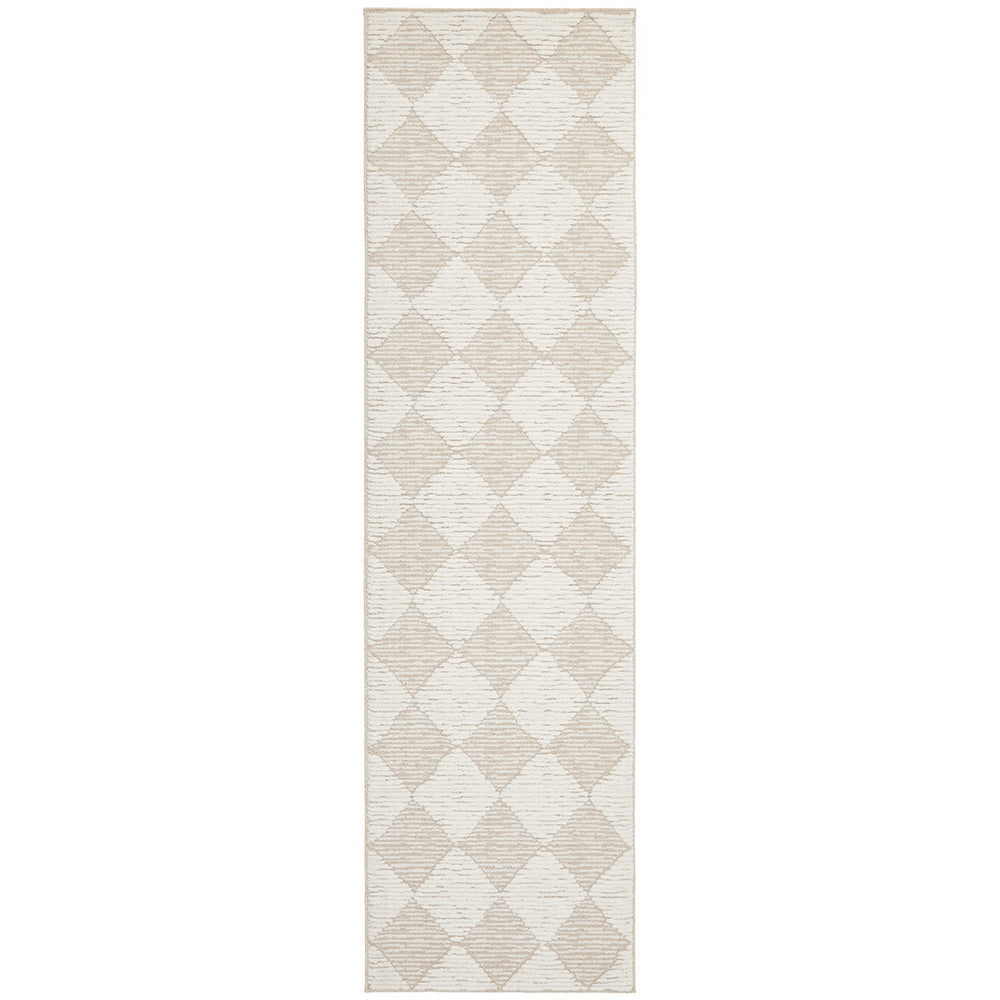 Porto 3429 Natural Patterned Modern Runner Rug - Rugs Of Beauty - 1