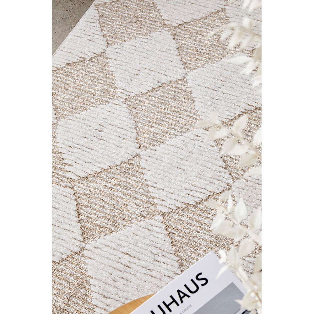 Porto 3429 Natural Patterned Modern Runner Rug - Rugs Of Beauty - 2