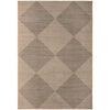 Modern eco friendly rug with a diamond pattern.