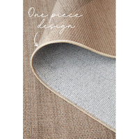 Close-up of a textured modern machine washable rug.