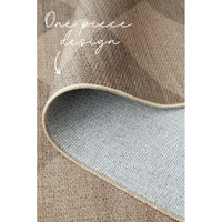 Close-up of a textured modern machine washable diamond patterned rug.