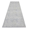 Grey multi-coloured abstract modern rug with subtle textured pattern and clean edges.