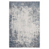 Grey and white abstract patterned modern rug with a distressed, textured look.