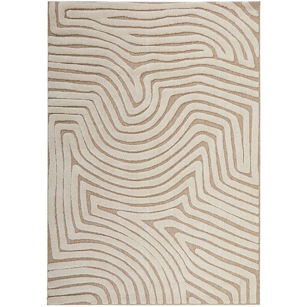 Miriam 1864 Cream Beige Modern Patterned Rug - Rugs Of Beauty - 1