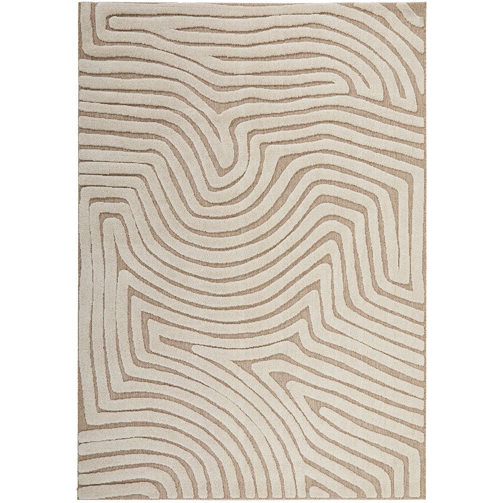 Miriam 1864 Cream Beige Modern Patterned Rug - Rugs Of Beauty - 1