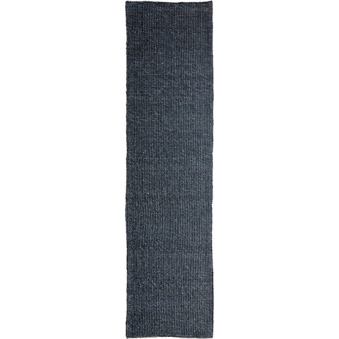 Althea Loop Black Wool Polyester Runner Rug - Rugs Of Beauty - 1