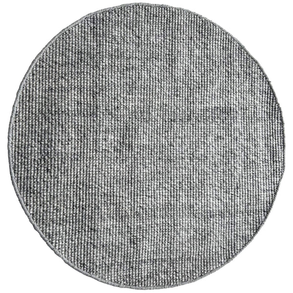 Althea Loop Grey Wool Polyester Round Rug - Rugs Of Beauty - 1