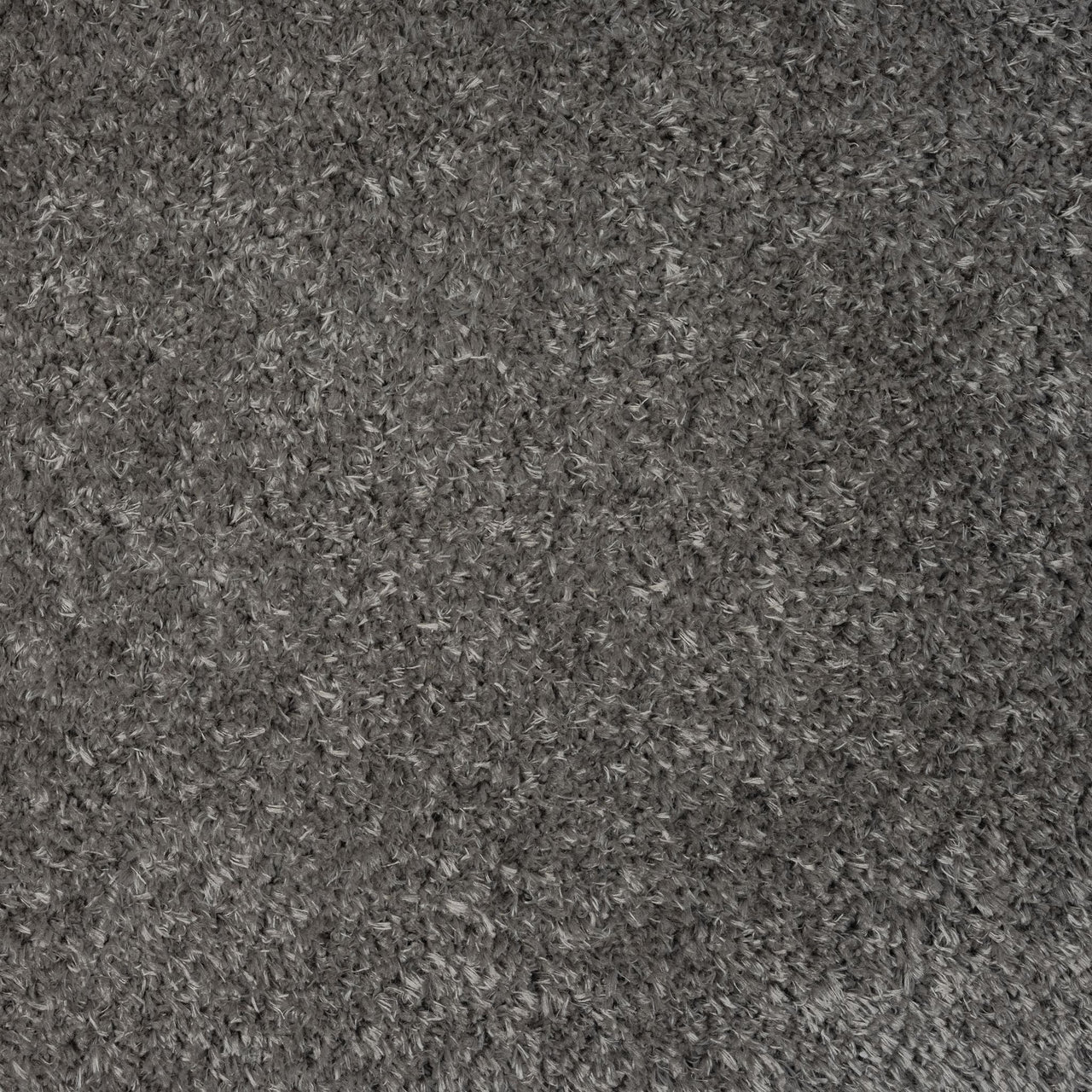 Grey and silver modern shaggy runner rug with dense, textured pile.