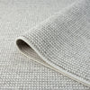 Silver grey flatweave runner rug with tight woven texture and clean edge binding.