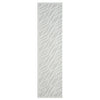 Ivory runner rug with textured geometric wave pattern and subtle tonal accents.