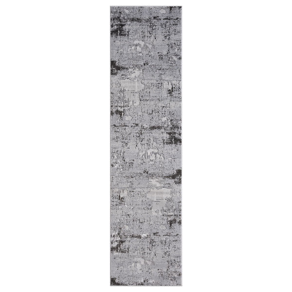 Modern gray textured area rug 
