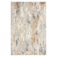 Textured area rug with earthy tones.