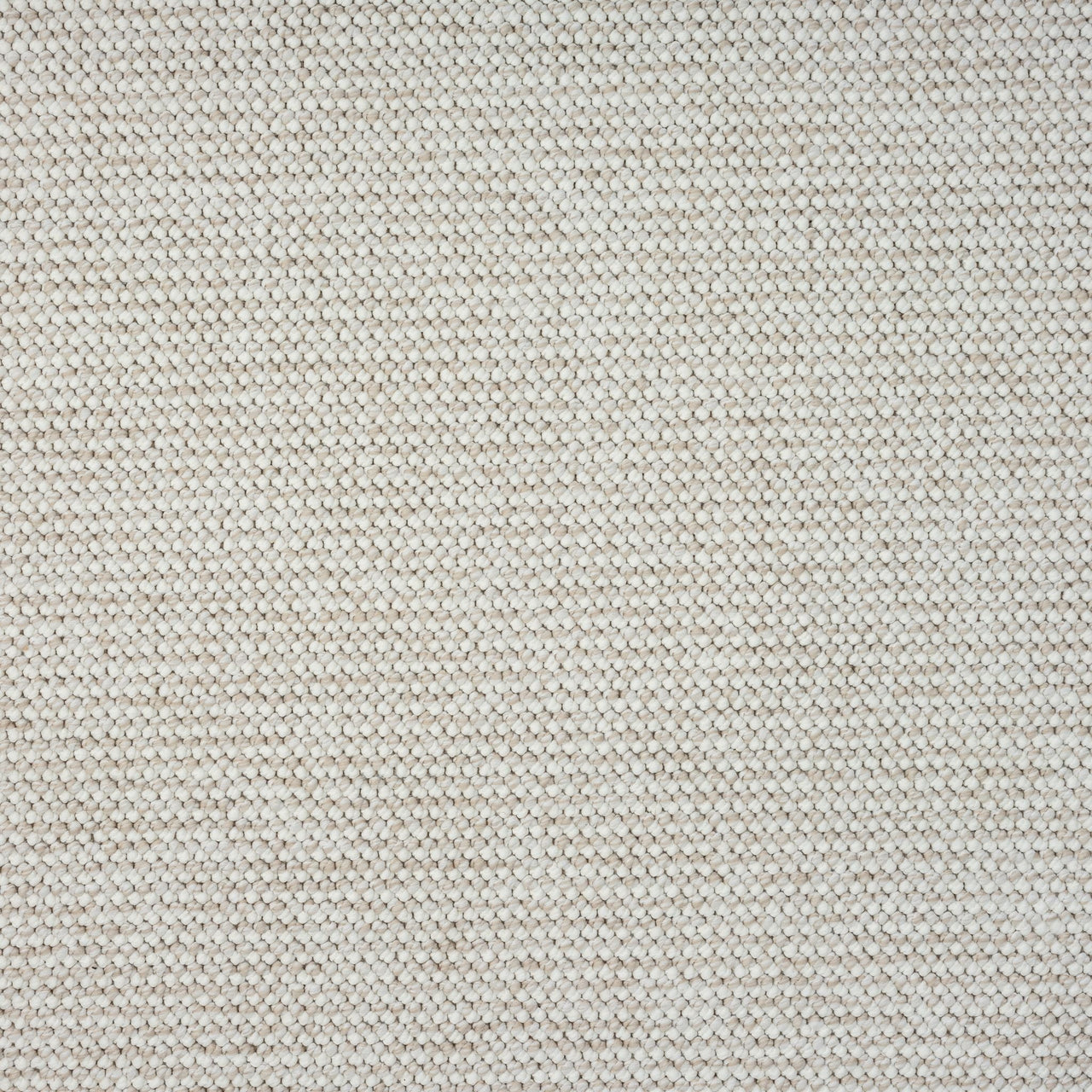 Beige flatweave rug with subtle textured pattern in a minimalist modern style.