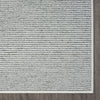 Grey flatweave runner rug with subtle geometric texture and clean stitched edges.