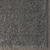 Grey and silver modern shaggy rug with plush polyester fibers and clean edges.